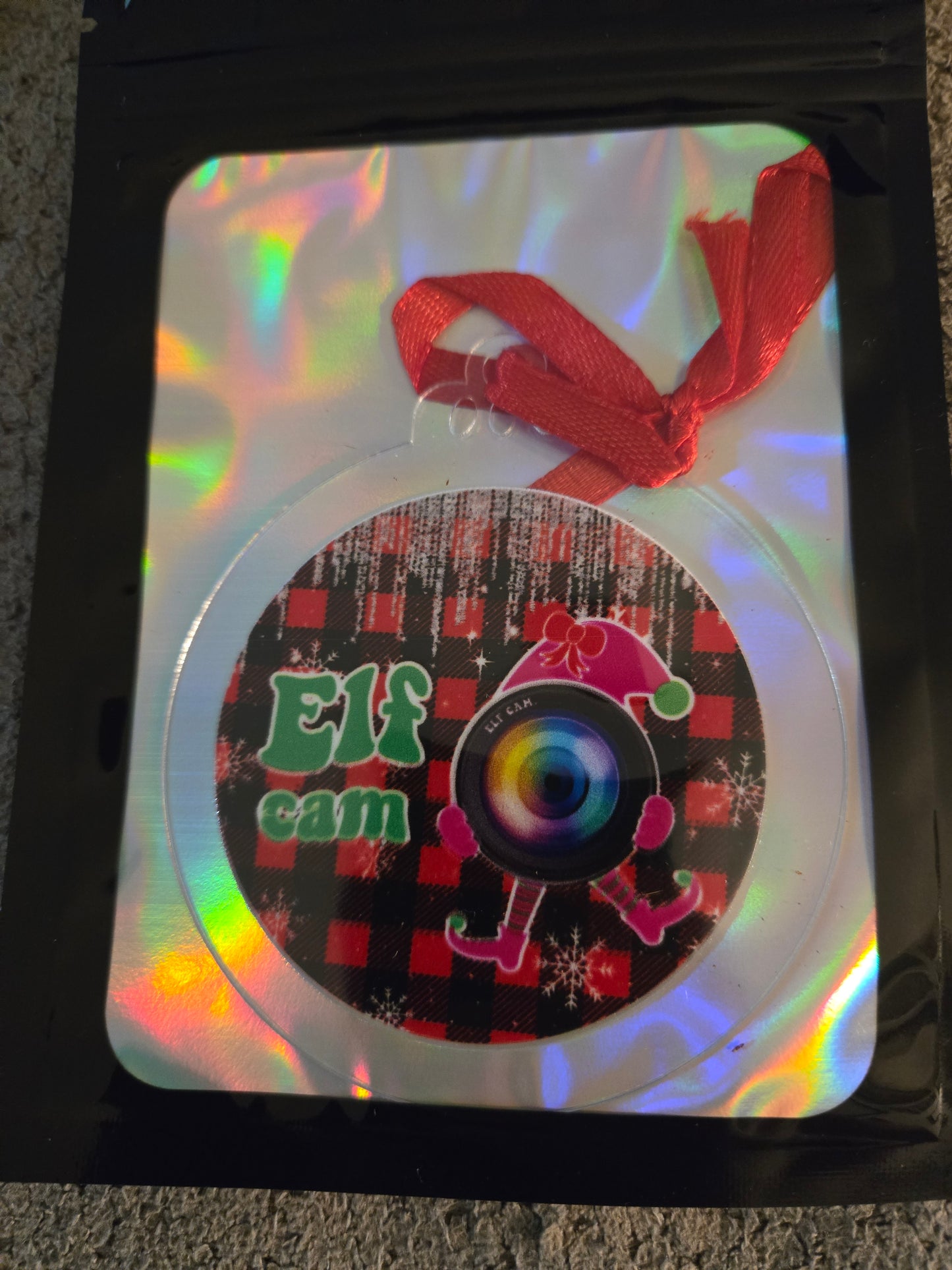 Girl Elf Cam 3 inch Ornament