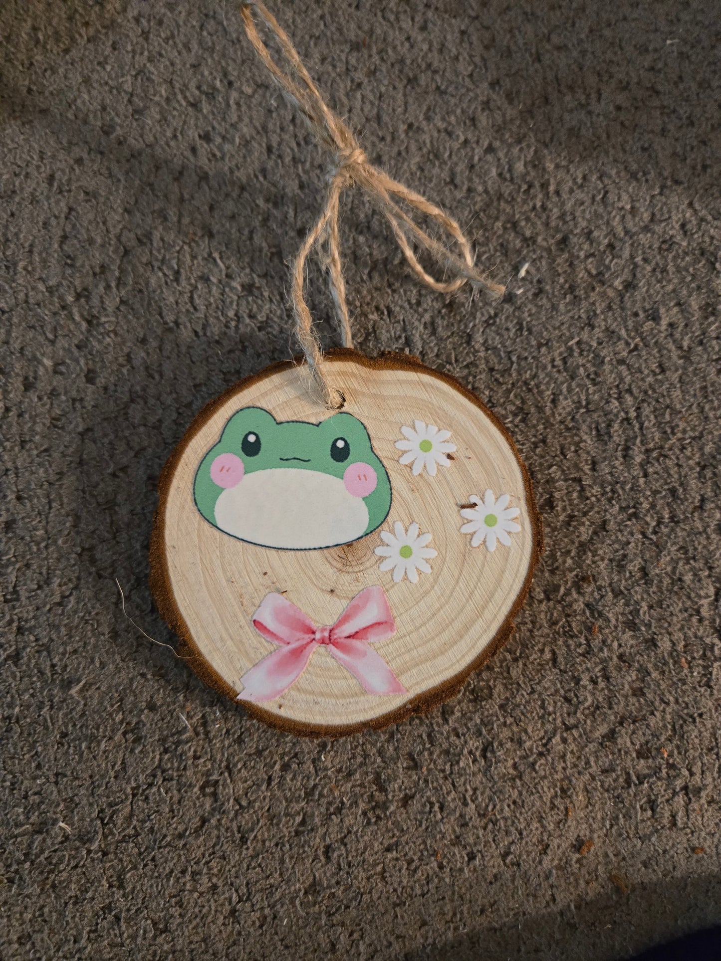 Wooden Frog Ornament