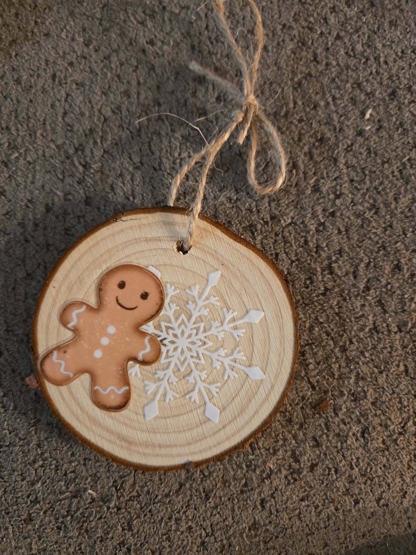 Wooden Gingerbread House Ornament
