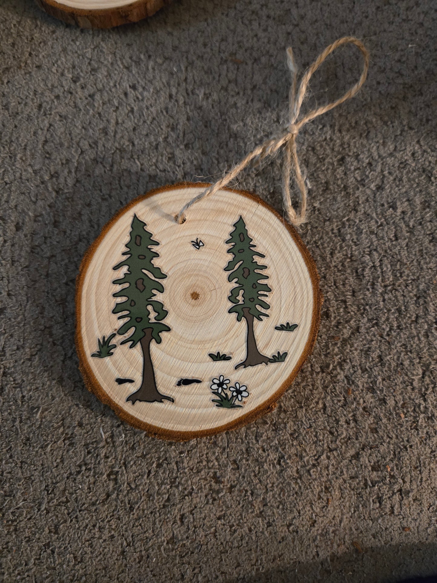 Wooden Bigfoot Ornament
