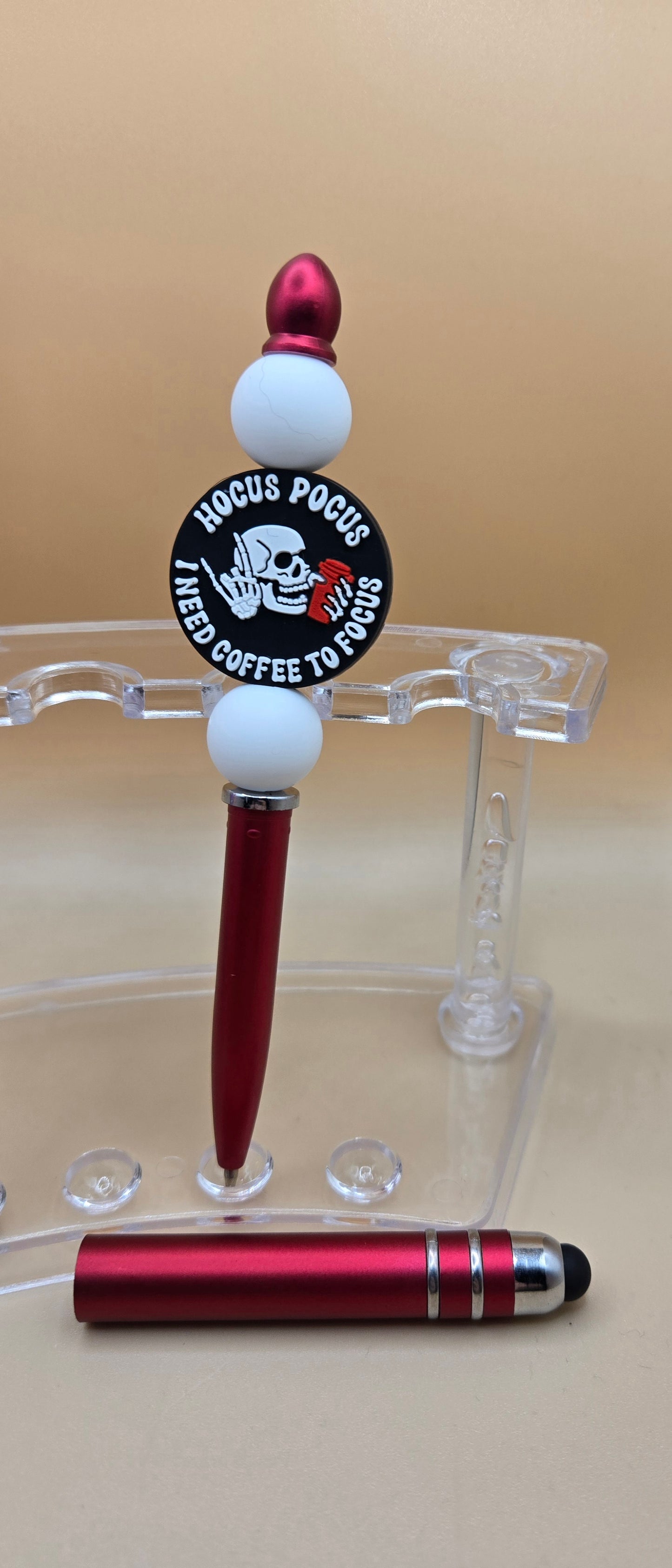 I Need Ice Coffee To Focus Beaded Pen/Stylus