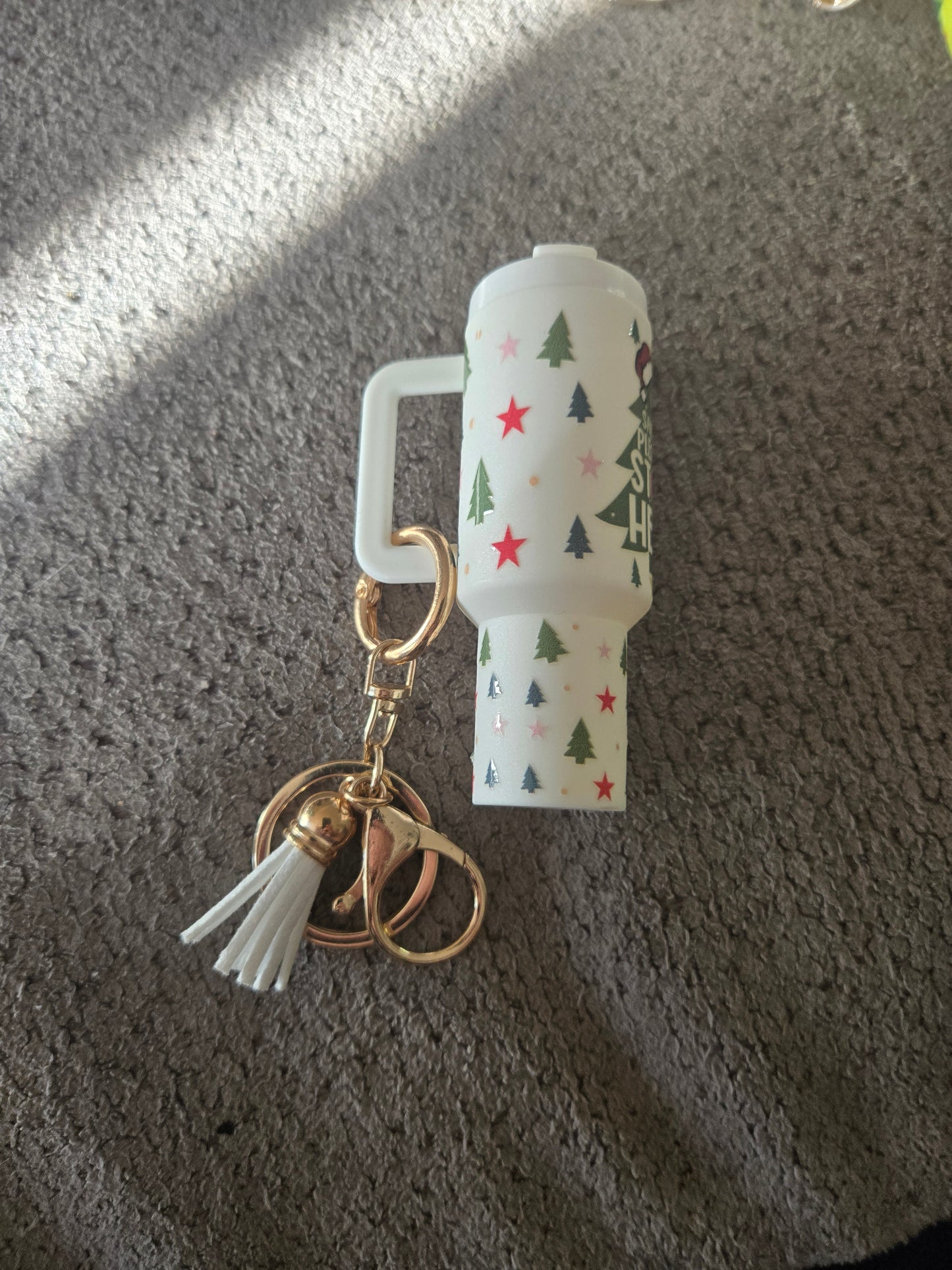 Mini Stanley Keychain Santa Please Stop Here