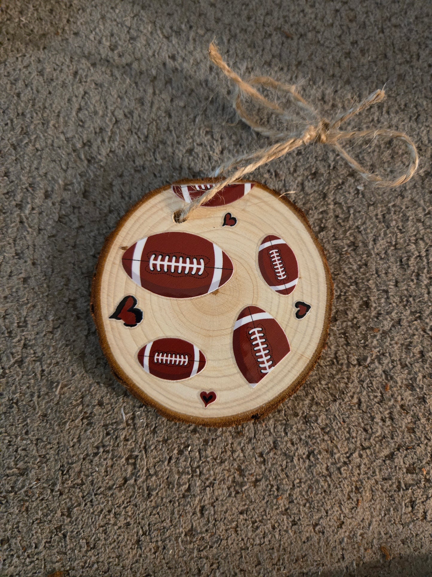 Wooden Football Ornament
