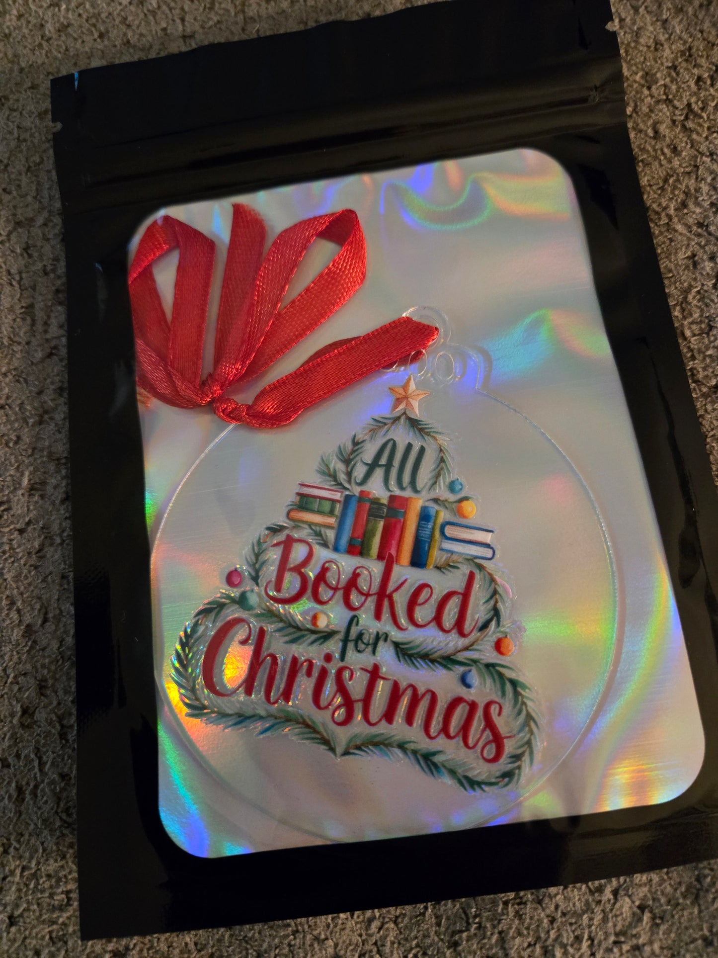 All Booked Christmas 3 inch Ornament