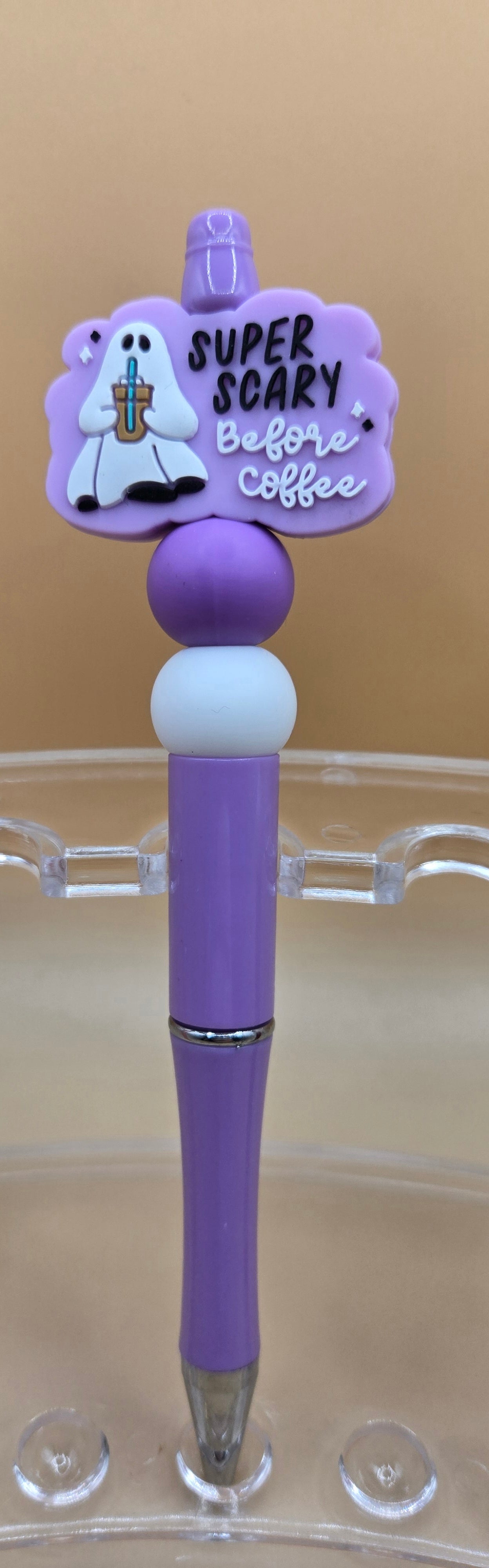 Super Scary Before Coffee Beaded Pen