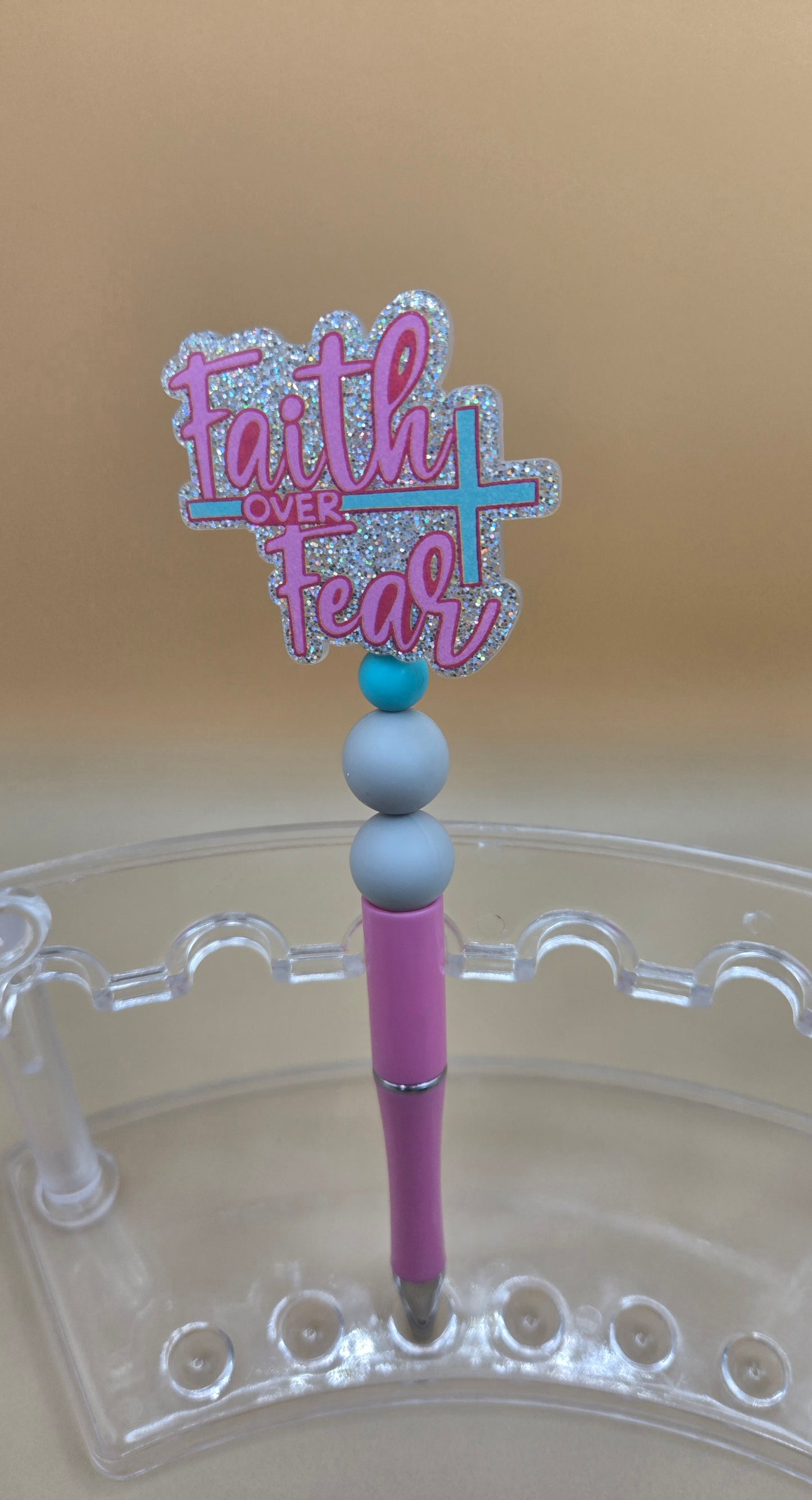 Faith Over Fear Beaded Pen