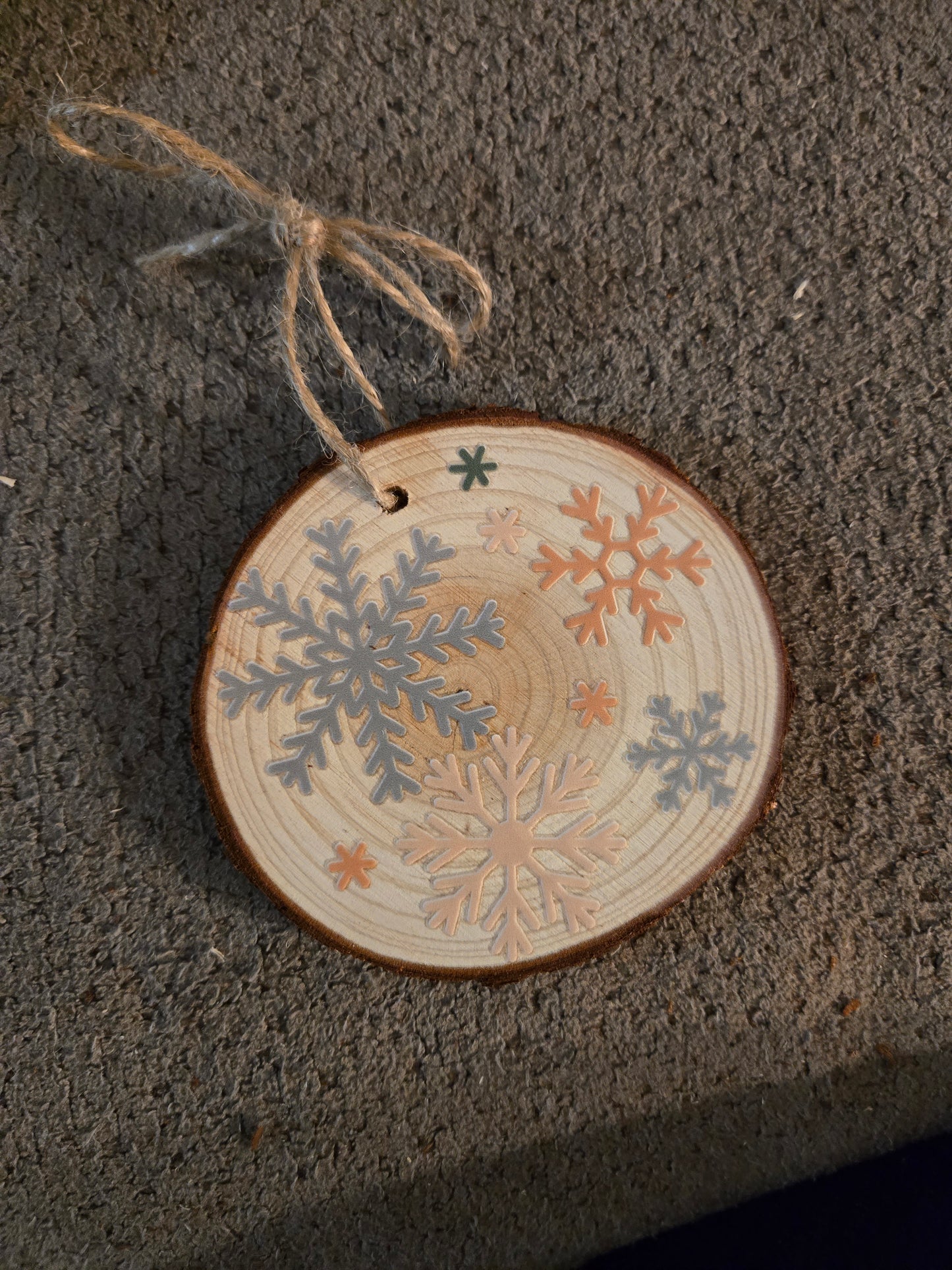 Wooden Snowflakes Ornament