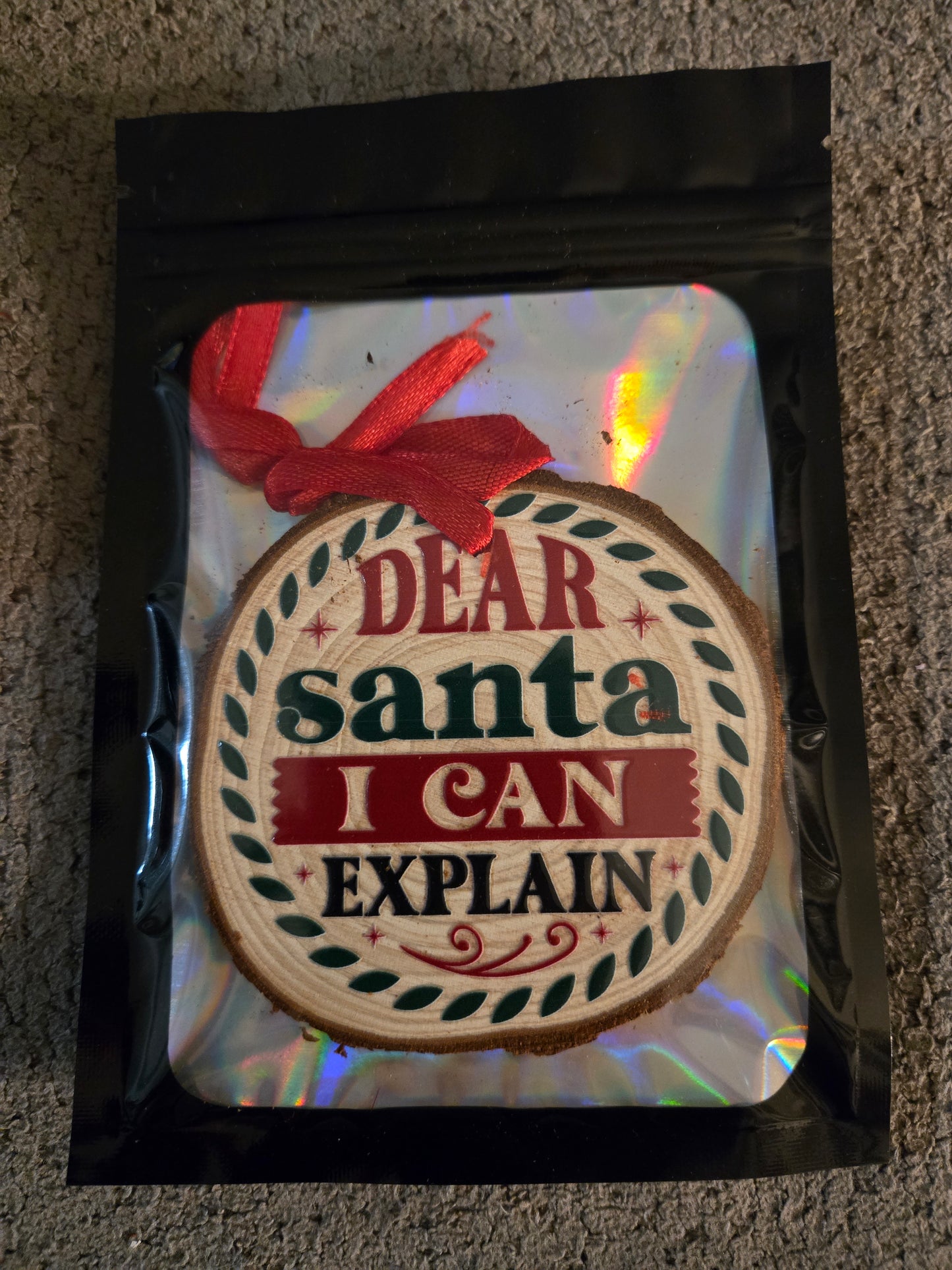 Wooden Dear Santa...Ornament