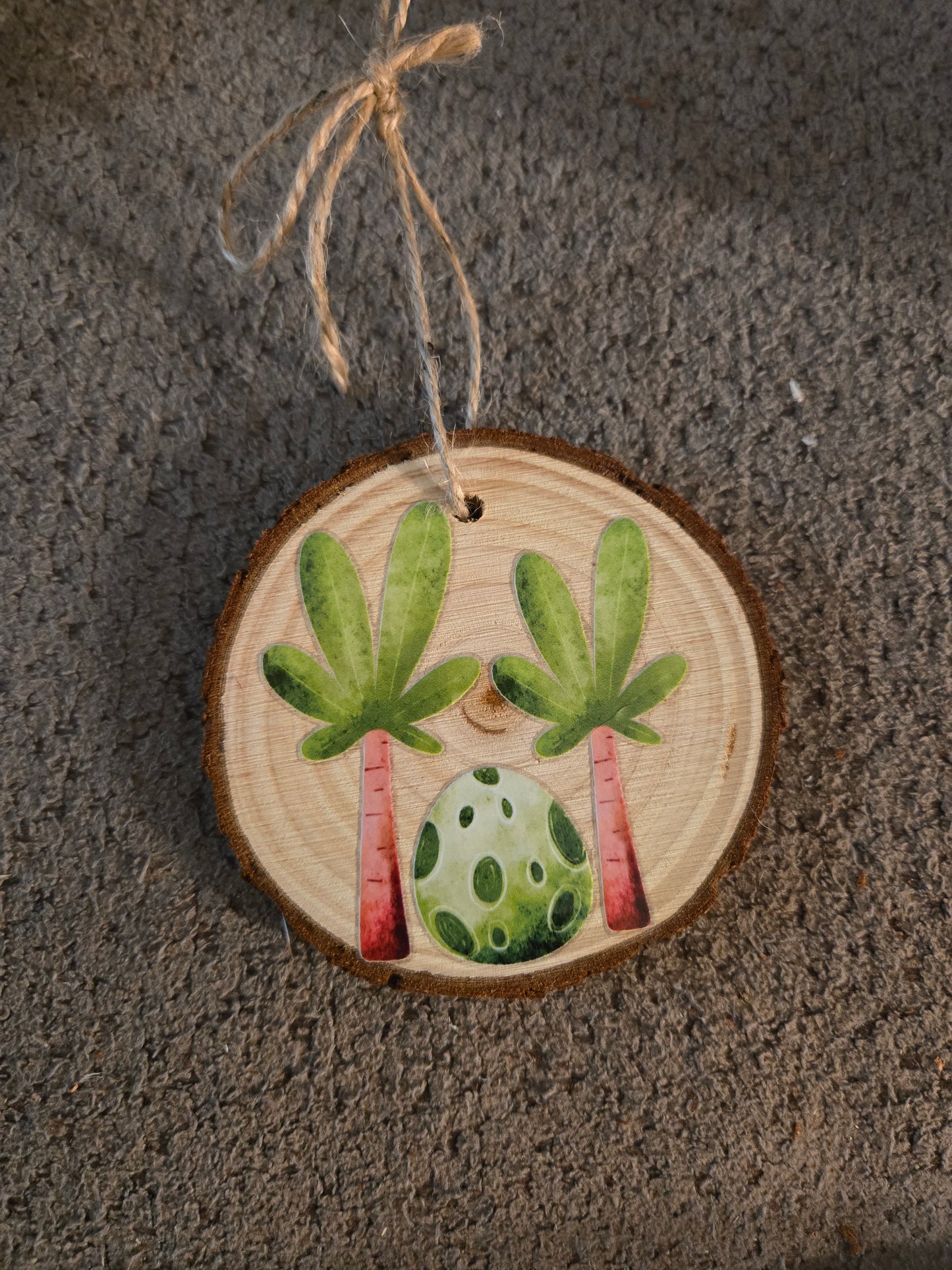 Wooden Dino Ornament