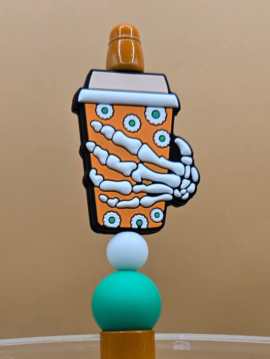 Skelly Coffee Beaded Pen