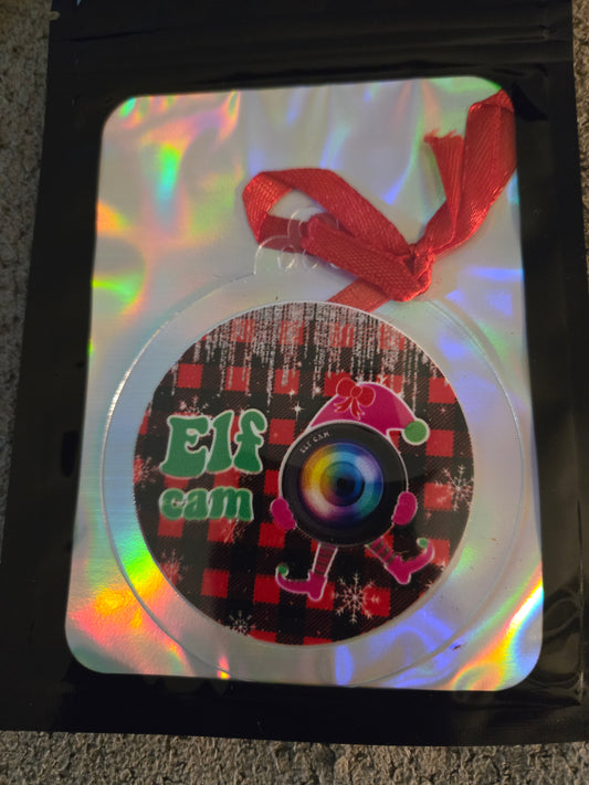 Girl Elf Cam 3 inch Ornament