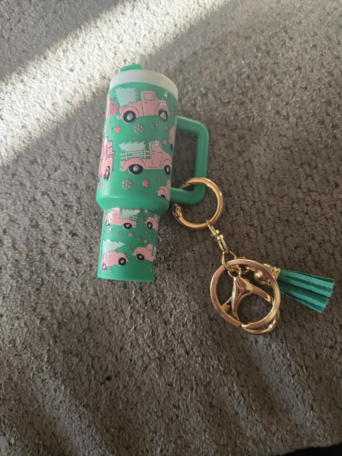 Mini Stanley Keychain Tis the Season Truck