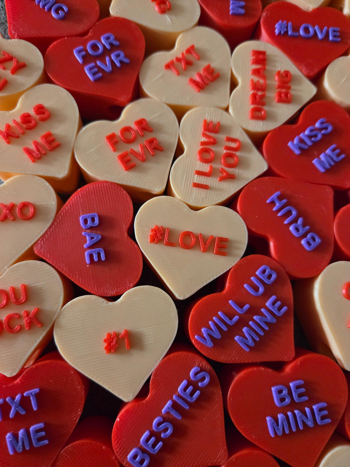 Large Candy Hearts Straw Topper