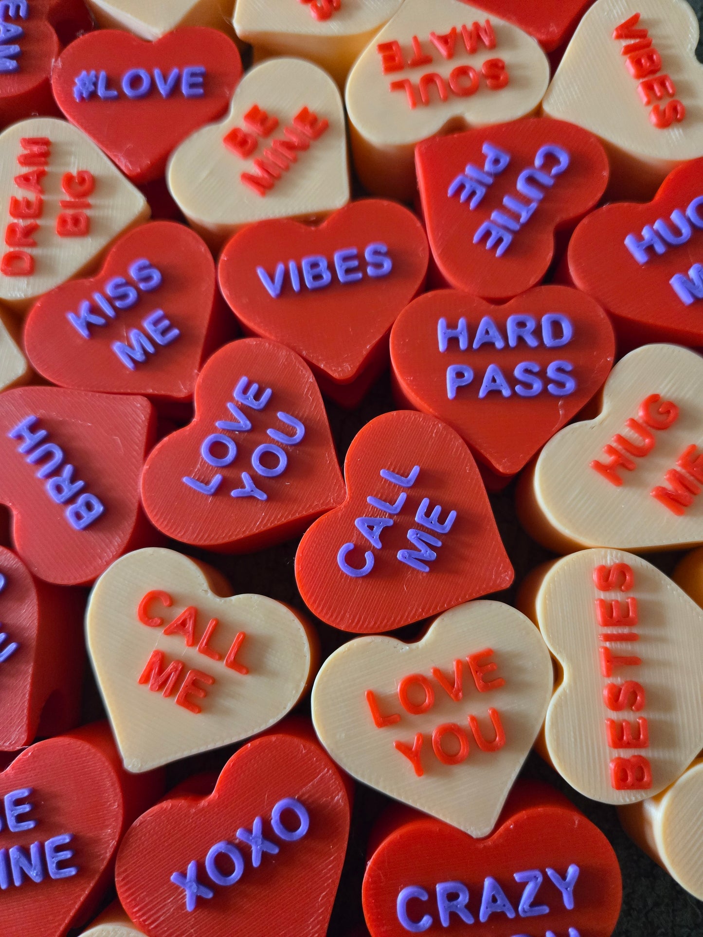 Large Candy Hearts Straw Topper