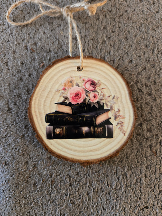 Wooden Bookish Ornament 3