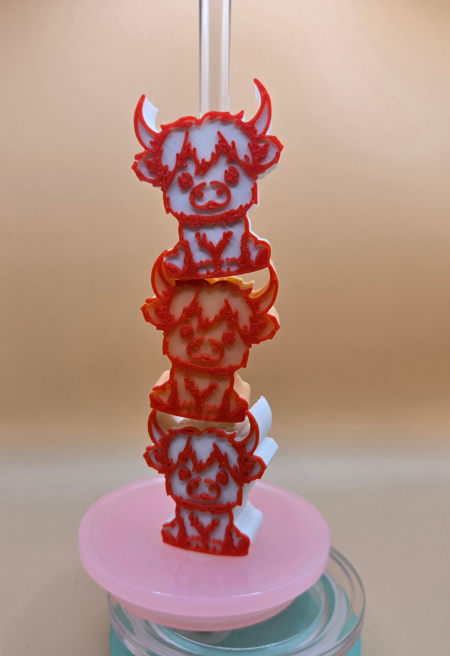 2 pk Mystery Highland Cow Topper