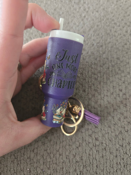 Mini Stanley Keychain Just One More Chapter