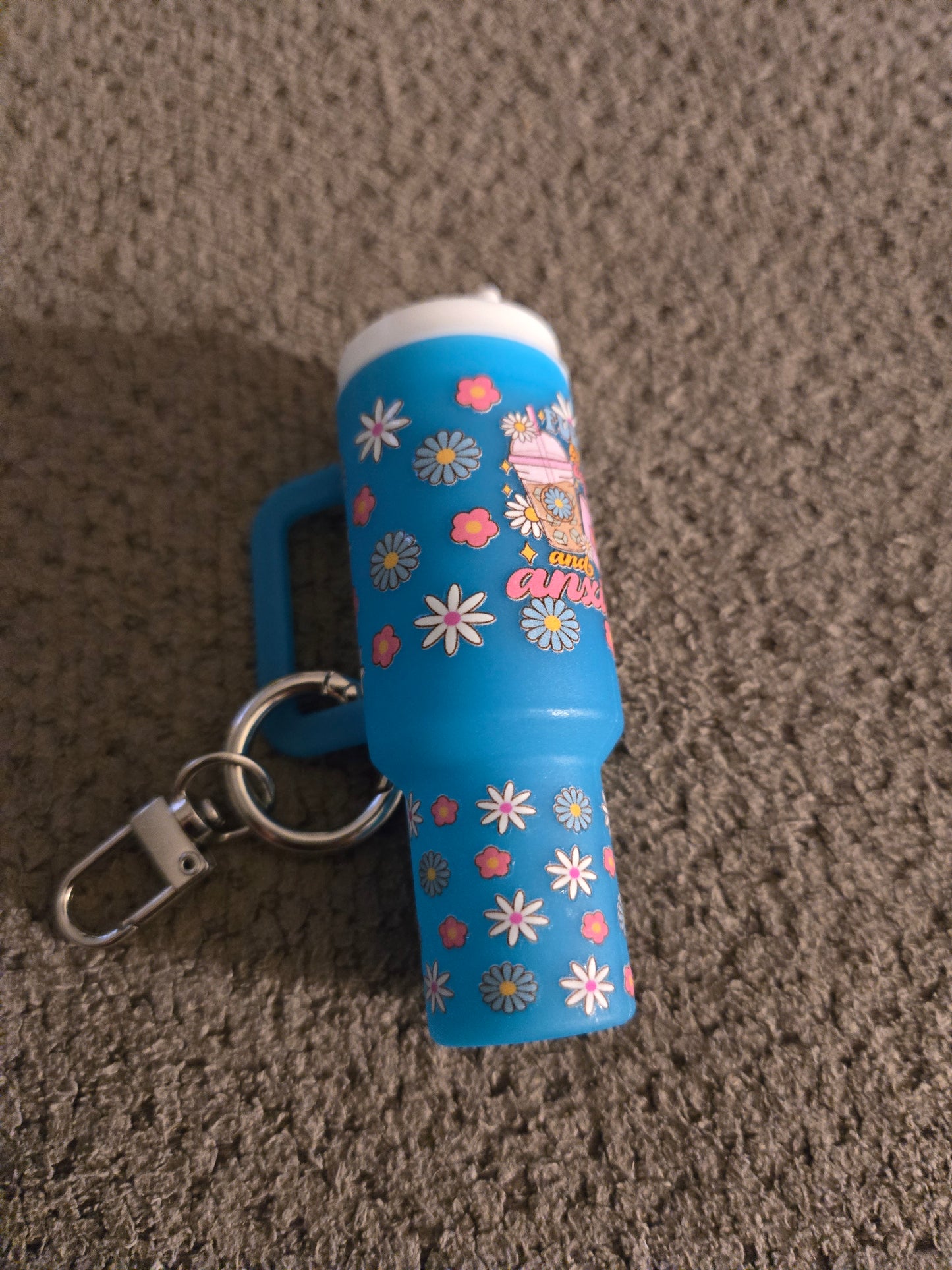 Mini Stanley Keychain Coffee and Anxiety