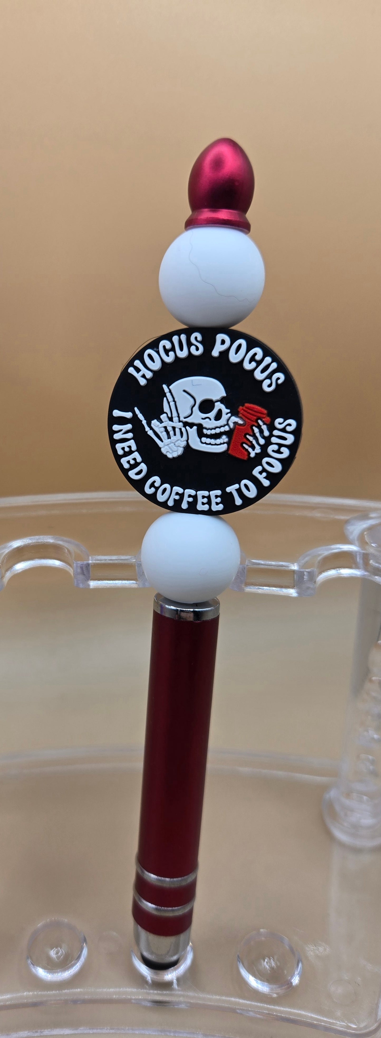 I Need Ice Coffee To Focus Beaded Pen/Stylus