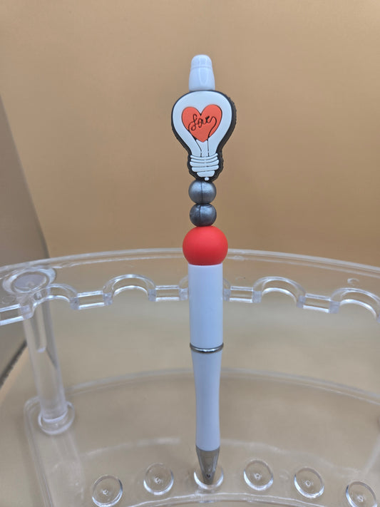 Love Bulb Beaded Pen