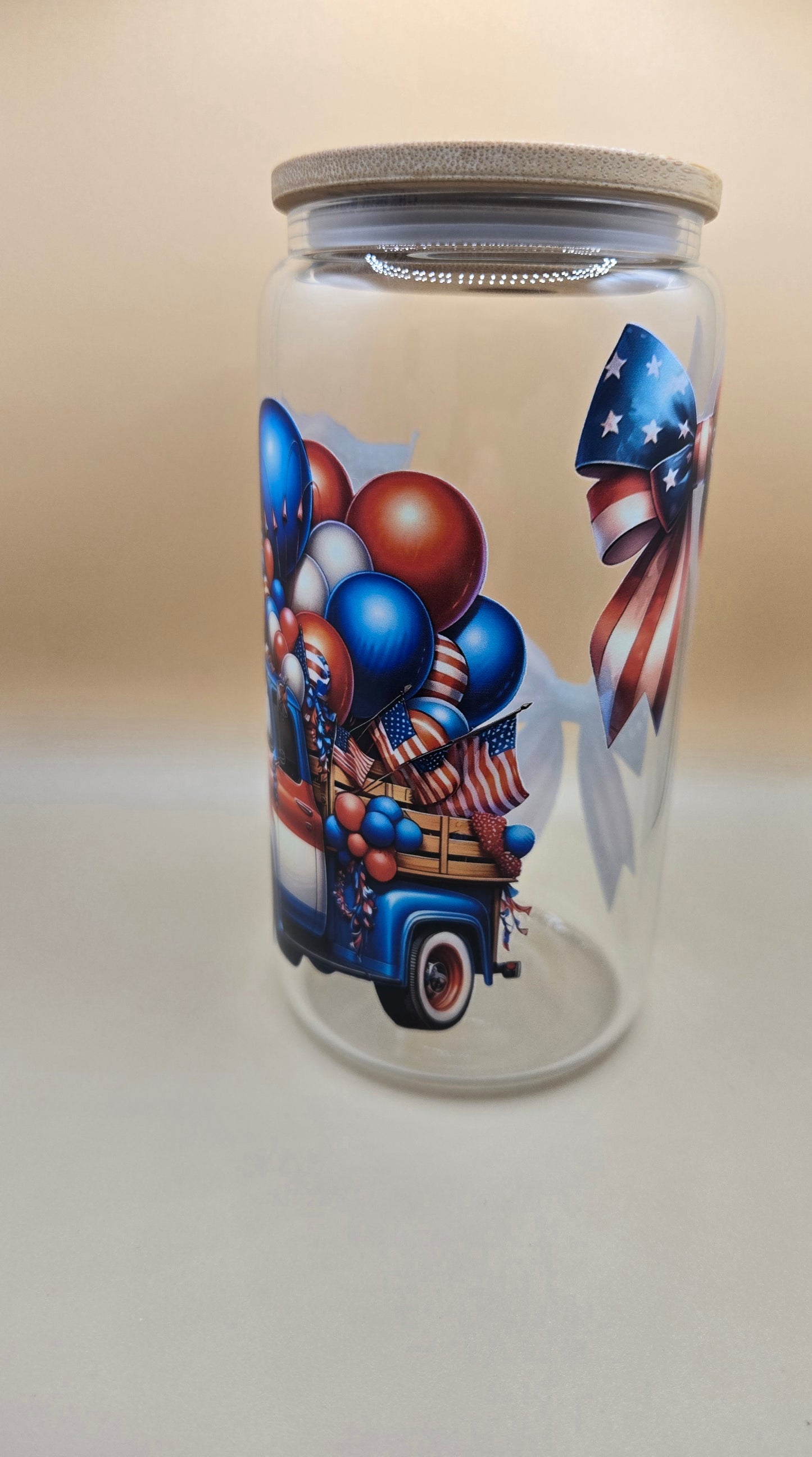 Red White and Blue Truck