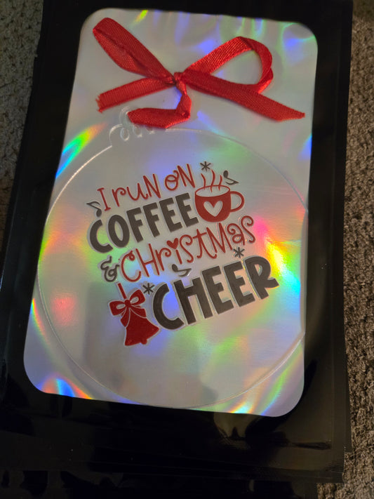 I run on Coffee 4 inch Ornament