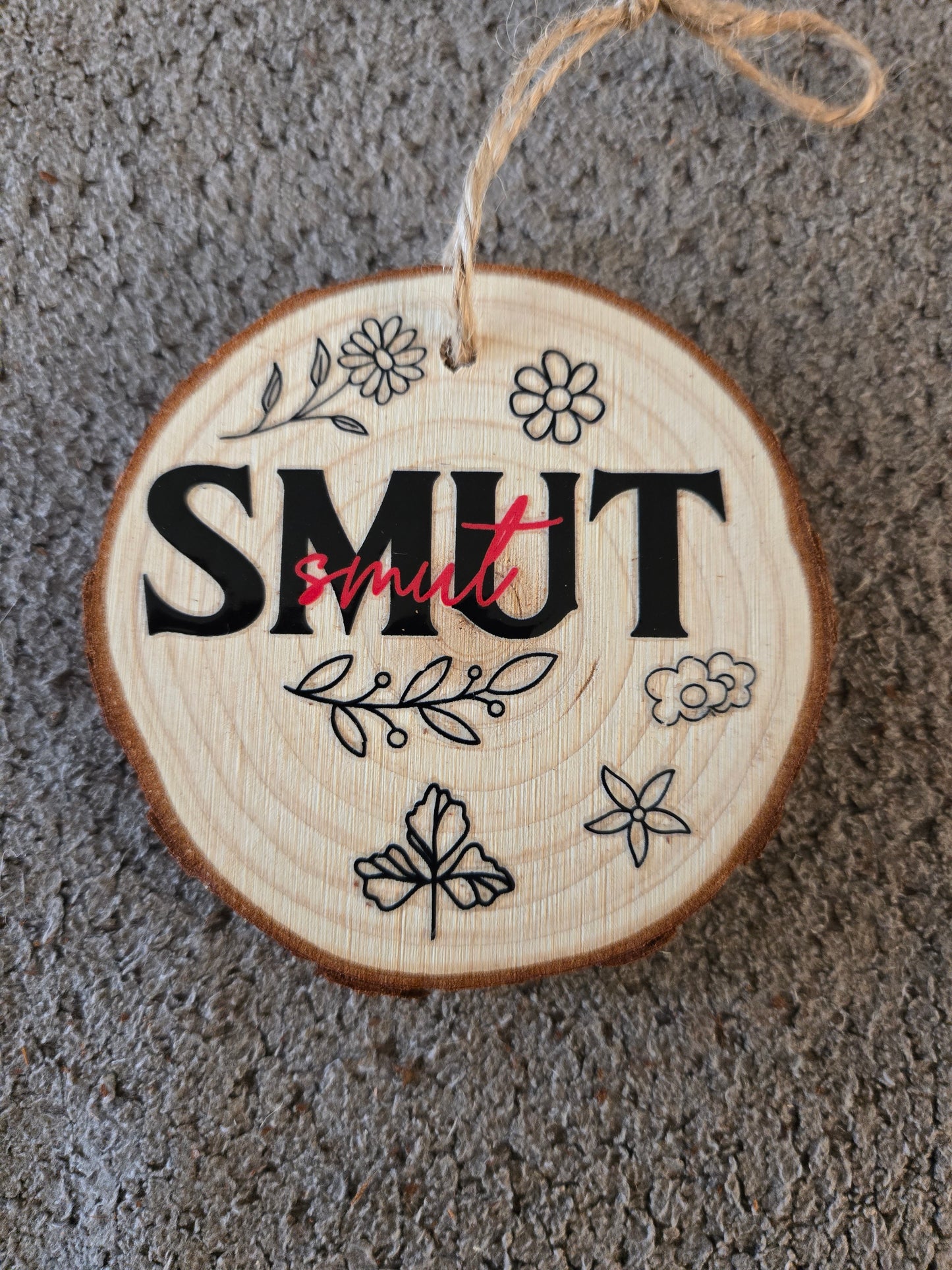 Wooden Smut Ornament
