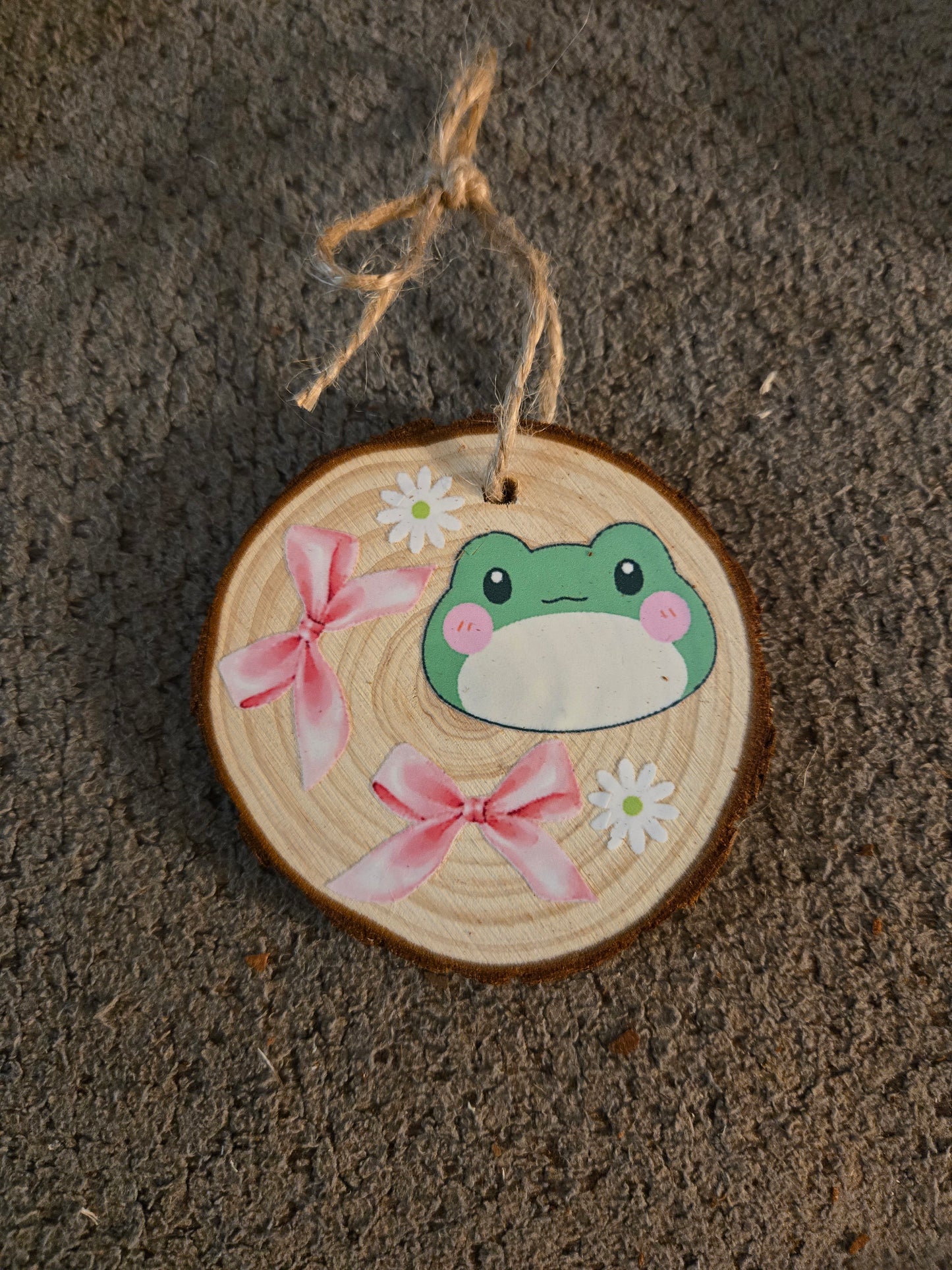 Wooden Frog Ornament