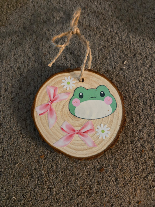 Wooden Frog Ornament