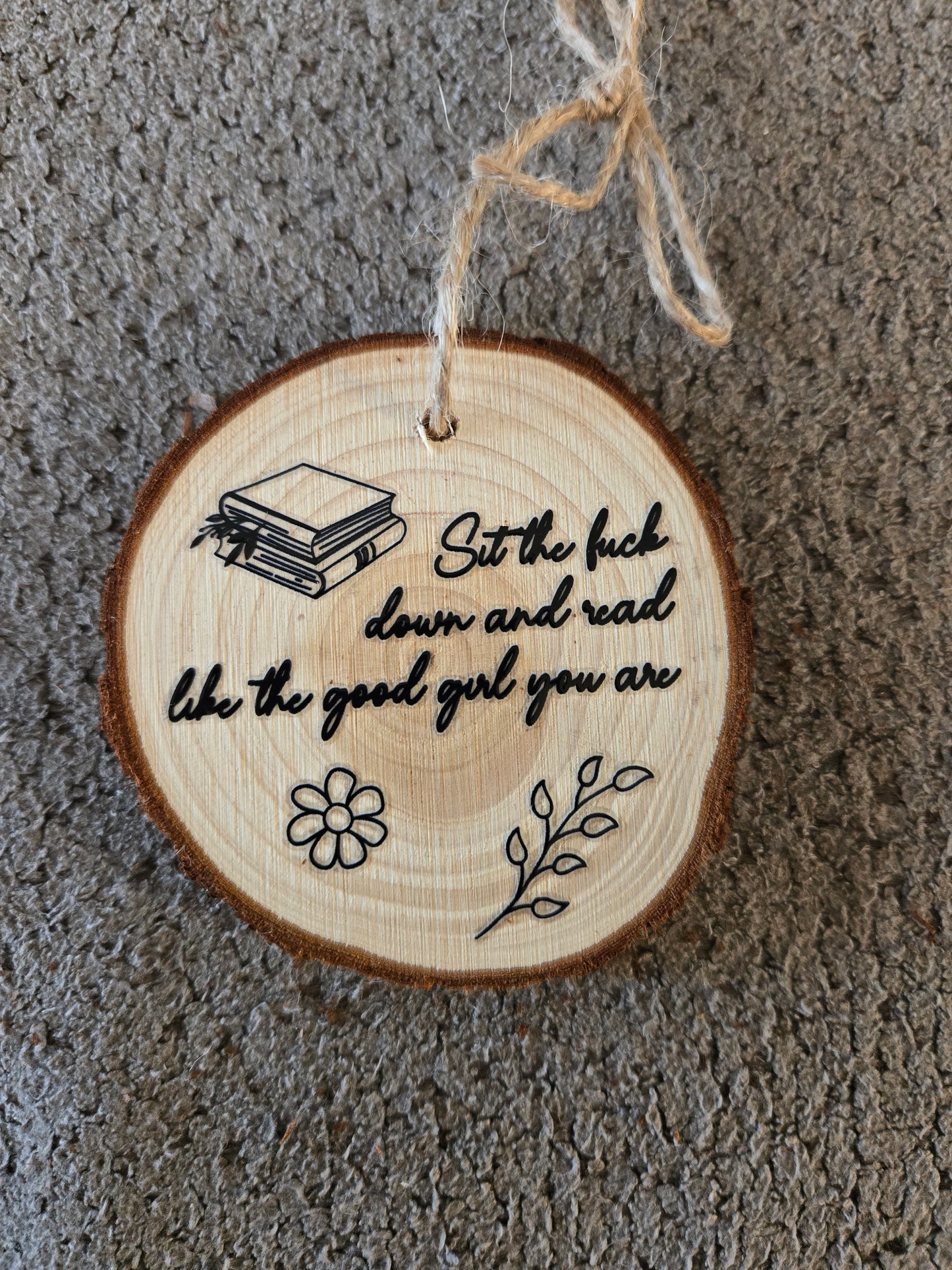 Wooden Dark Romance Readers Ornament