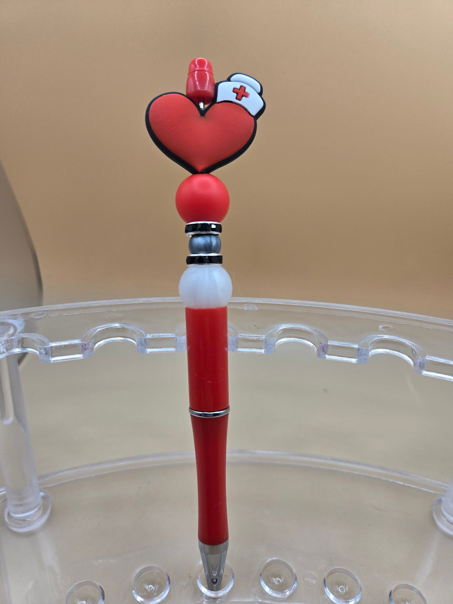 Heart Medical Beaded Pen
