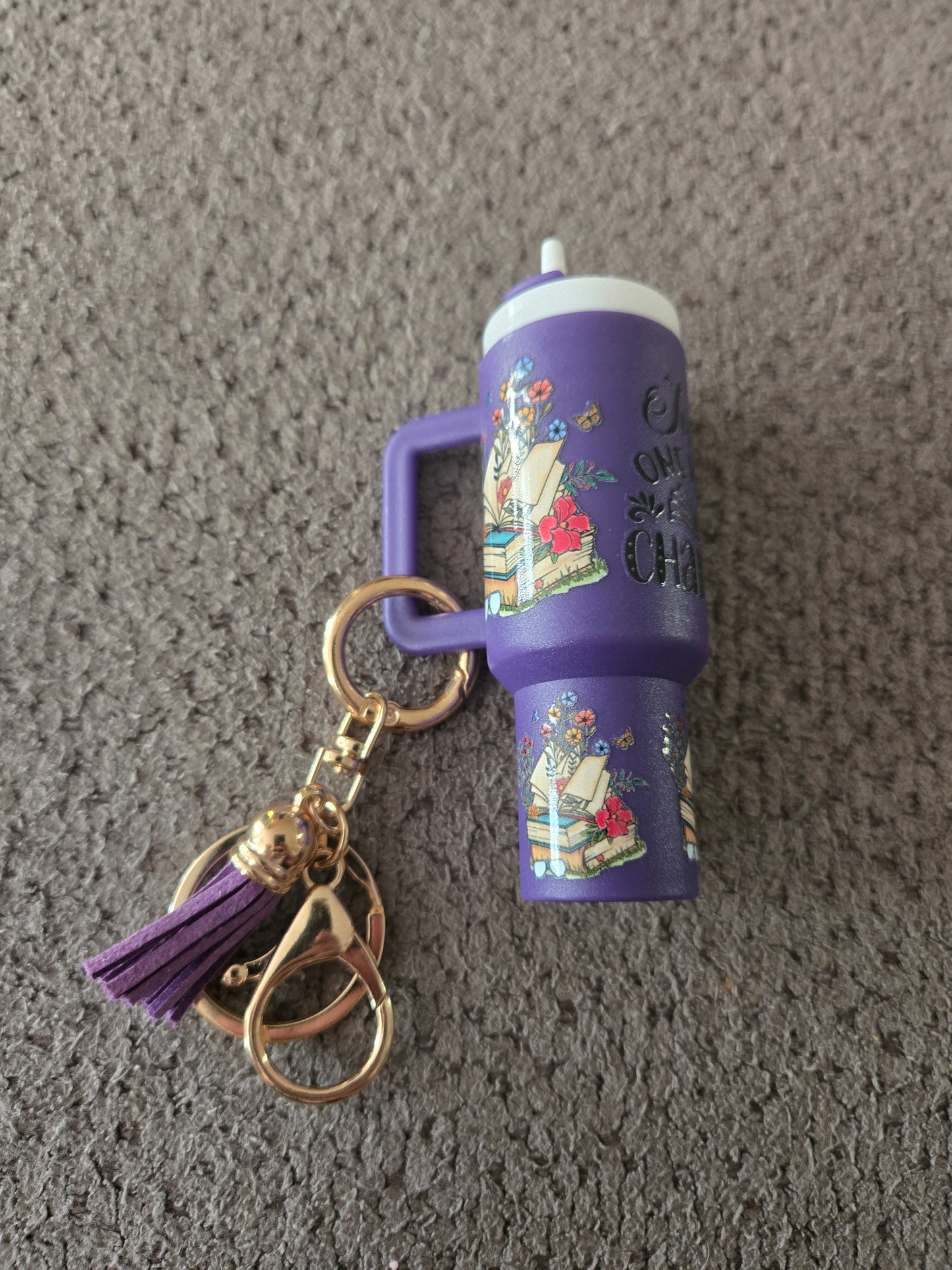 Mini Stanley Keychain Just One More Chapter