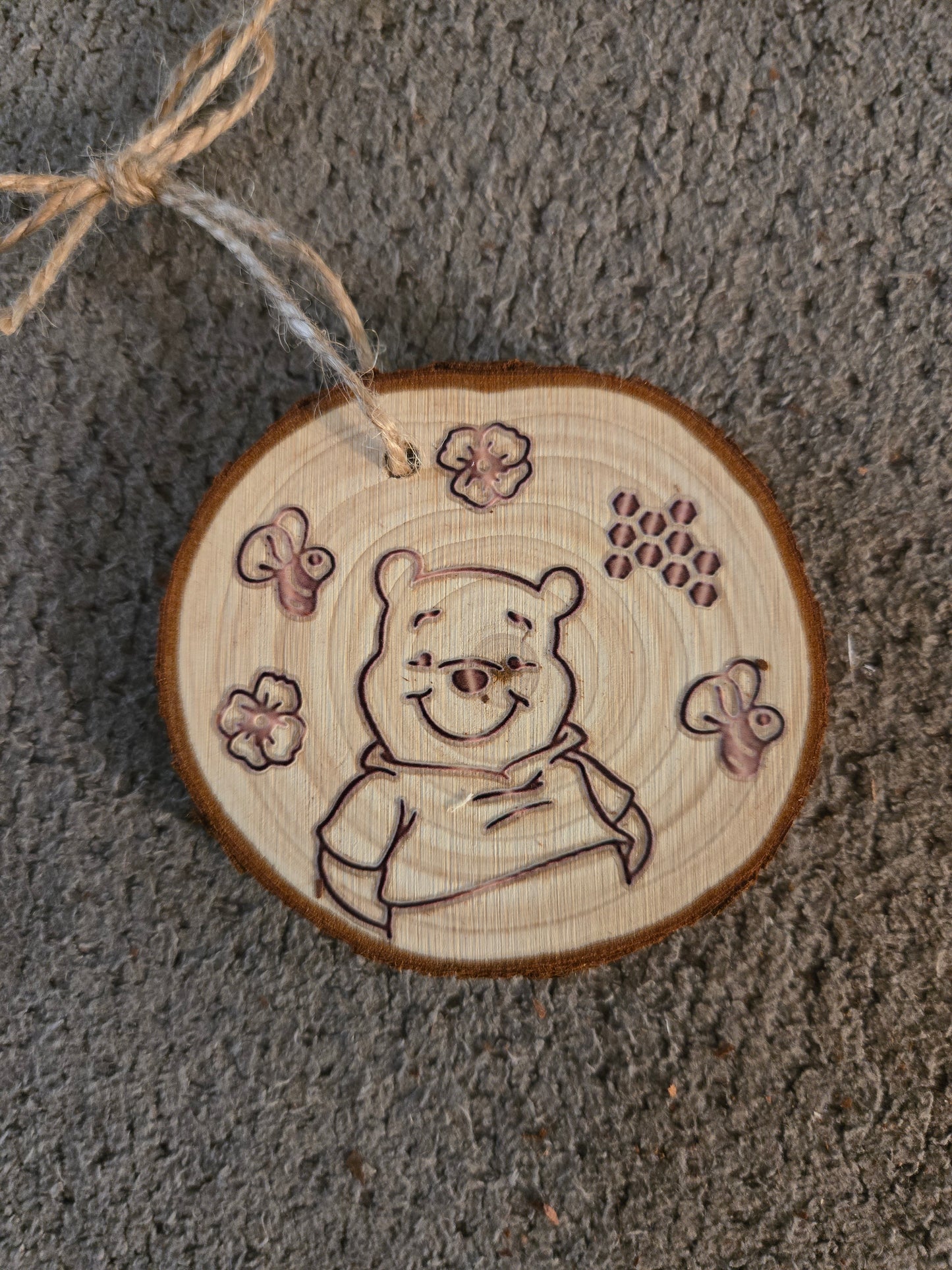Wooden Winnie the Pooh and Piglet Ornament