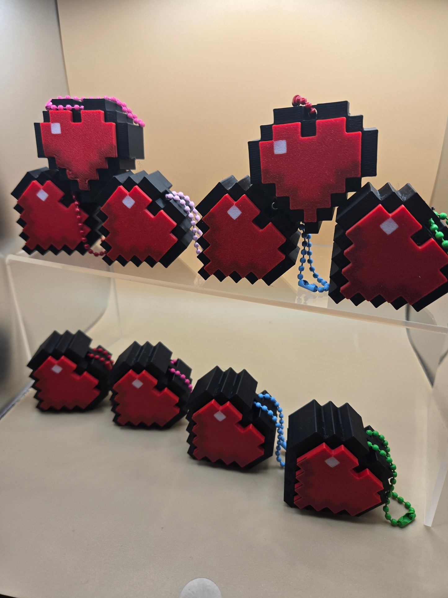 Minecraft Clicker Valentines Keychain