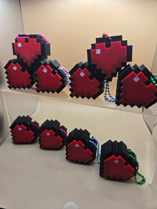 Minecraft Clicker Valentines Keychain