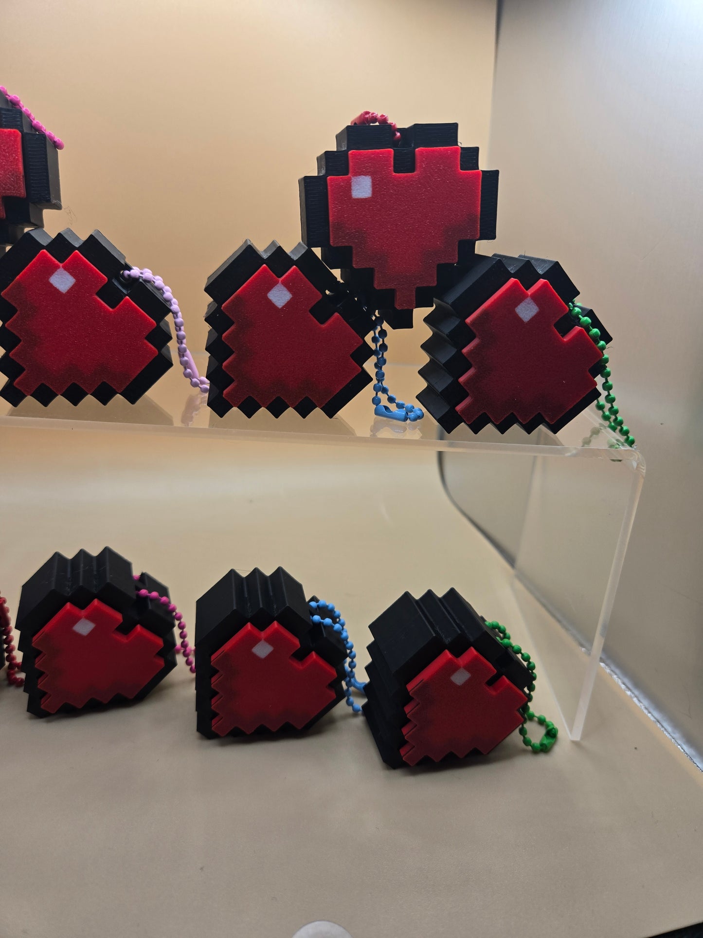 Minecraft Clicker Valentines Keychain