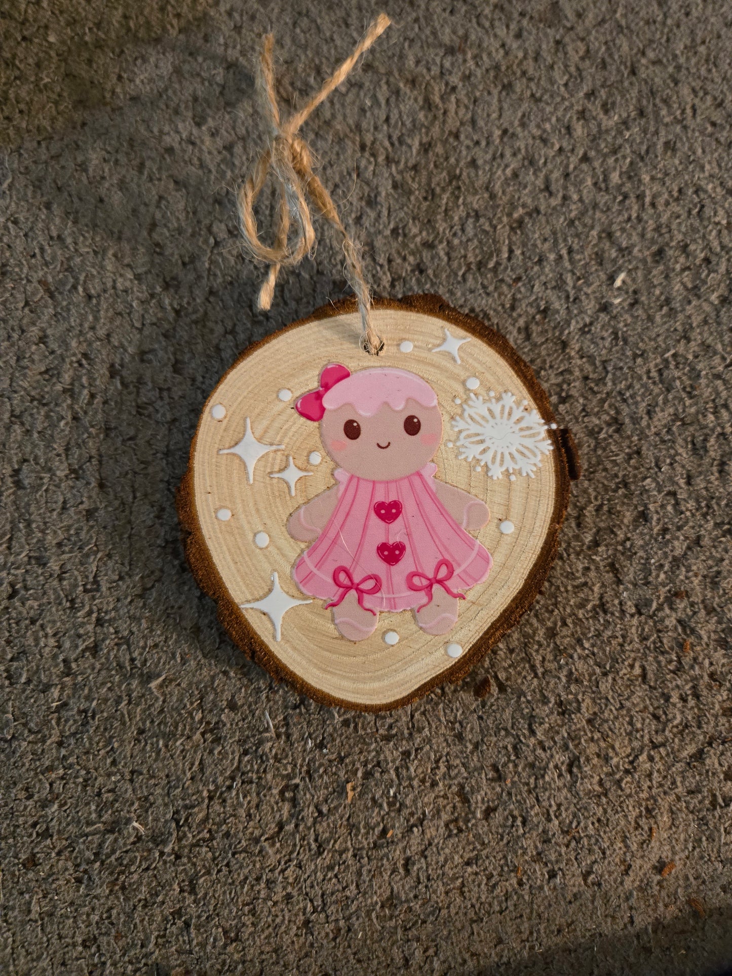 Wooden Gingerbread Girl Ornament