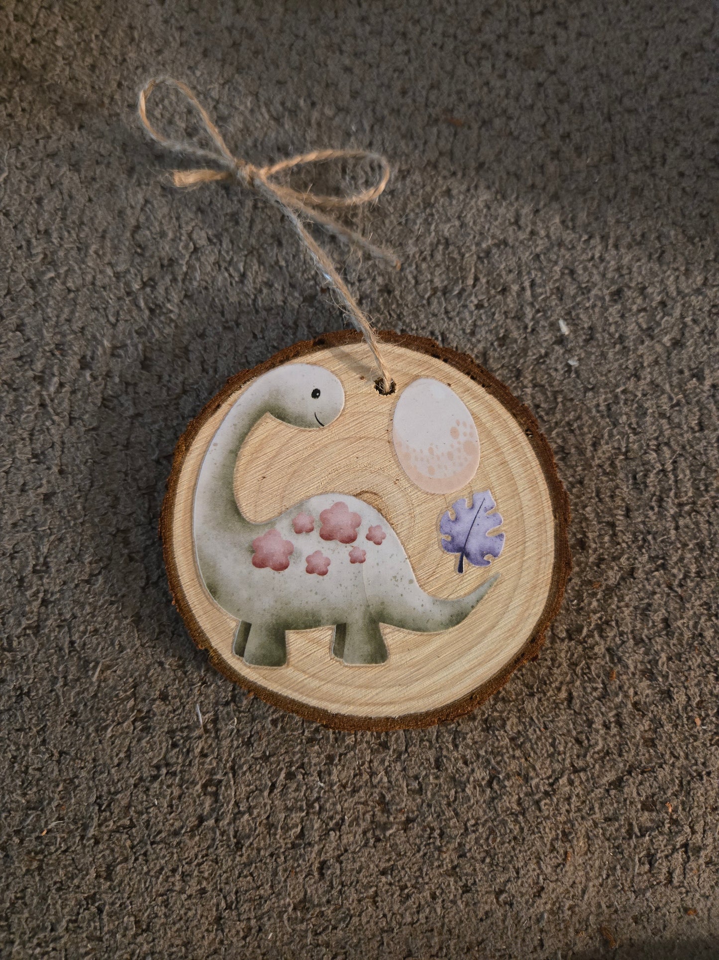 Wooden Dino Ornament