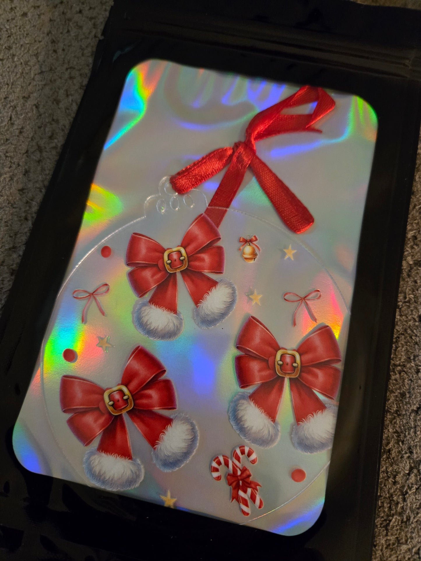 Christmas Bows 4 inch Ornament