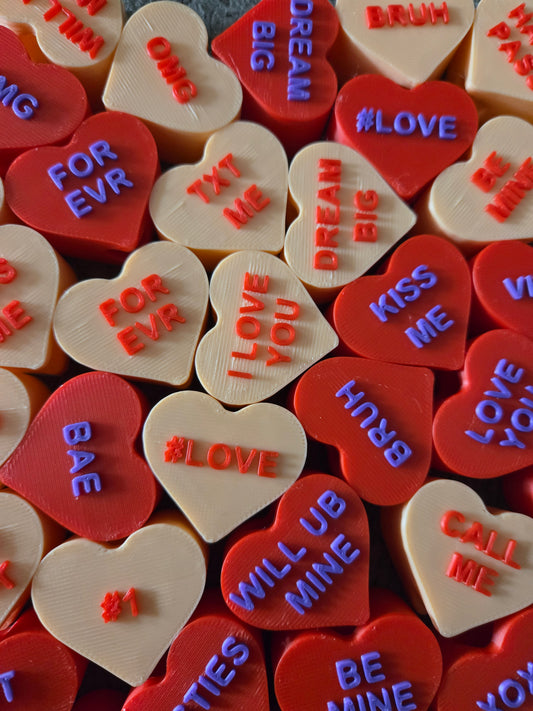 Large Candy Hearts Straw Topper