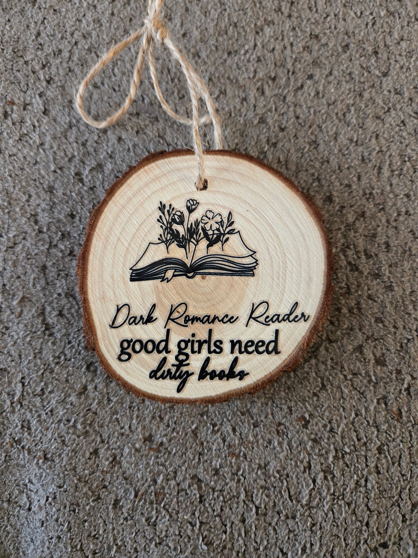 Wooden Dark Romance Readers Ornament