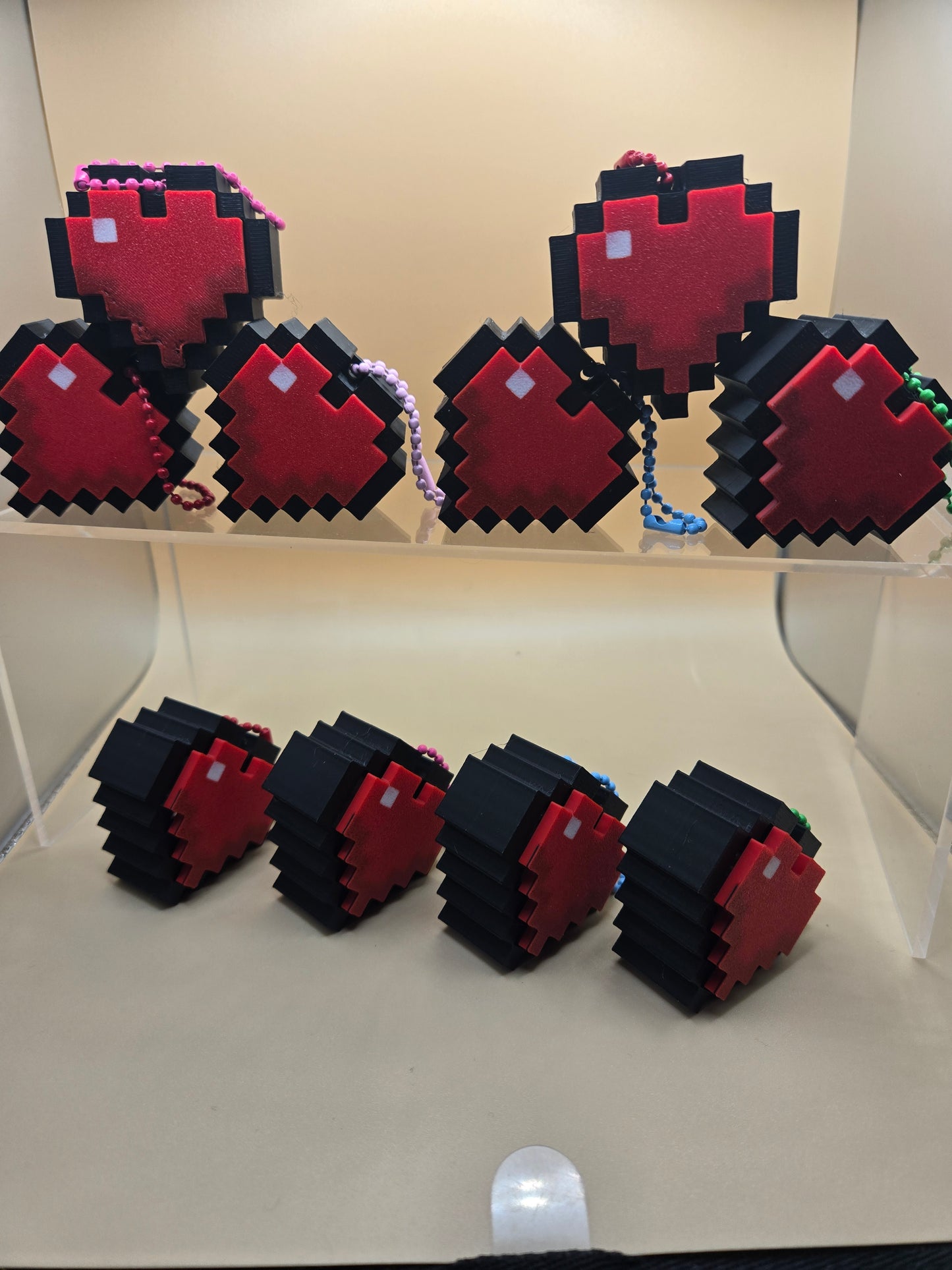 Minecraft Clicker Valentines Keychain