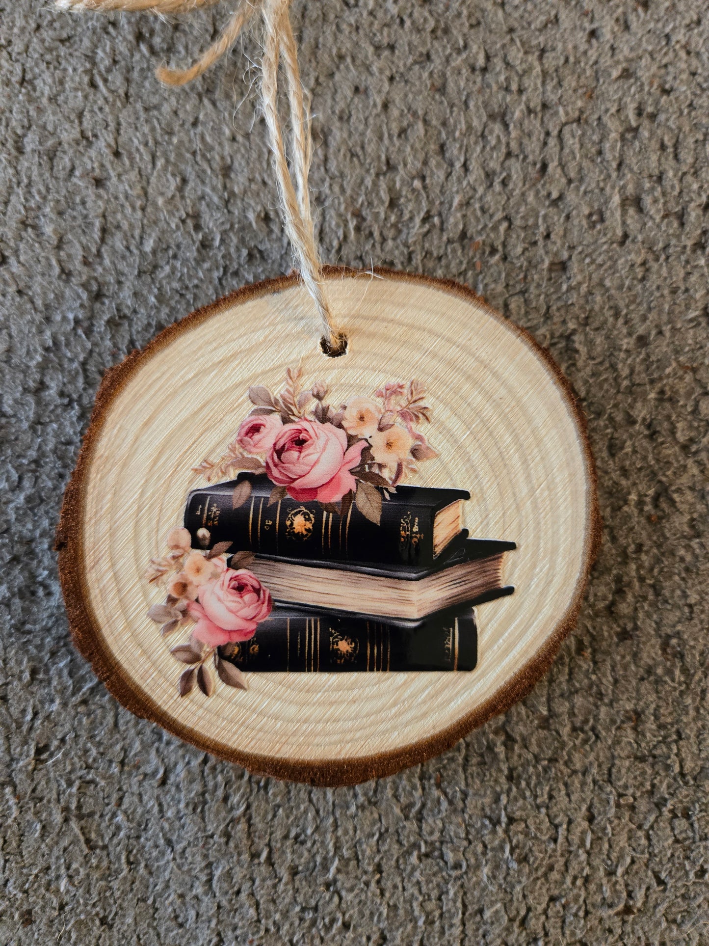 Wooden Bookish Ornament