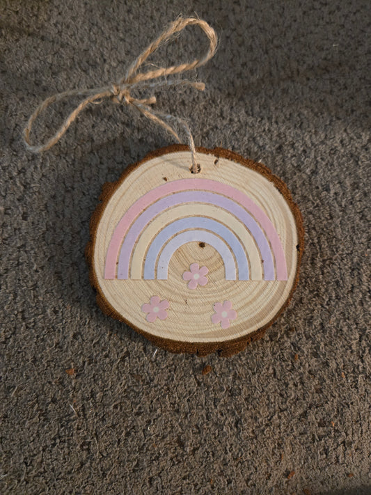 Wooden Rainbow Ornament