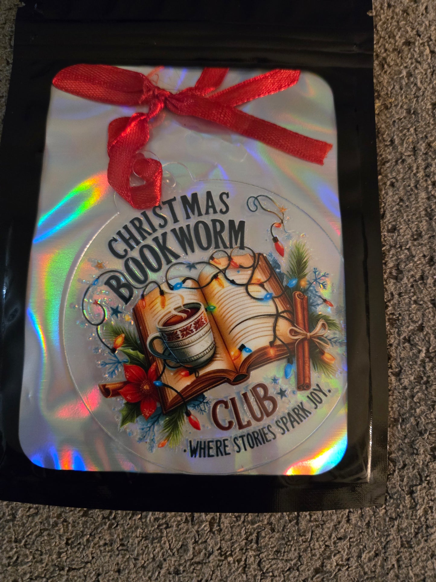 Christmas Bookworm Club 3 inch Ornament