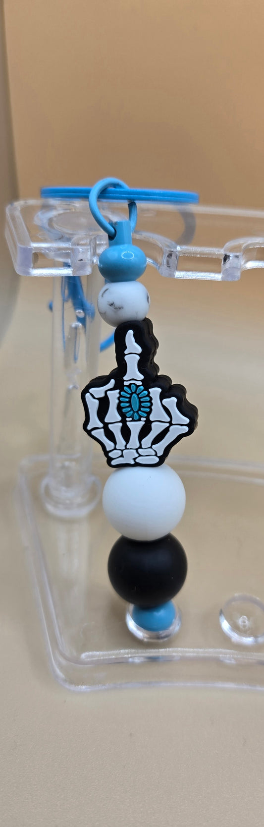 Skeleton Middle Finger Keychain